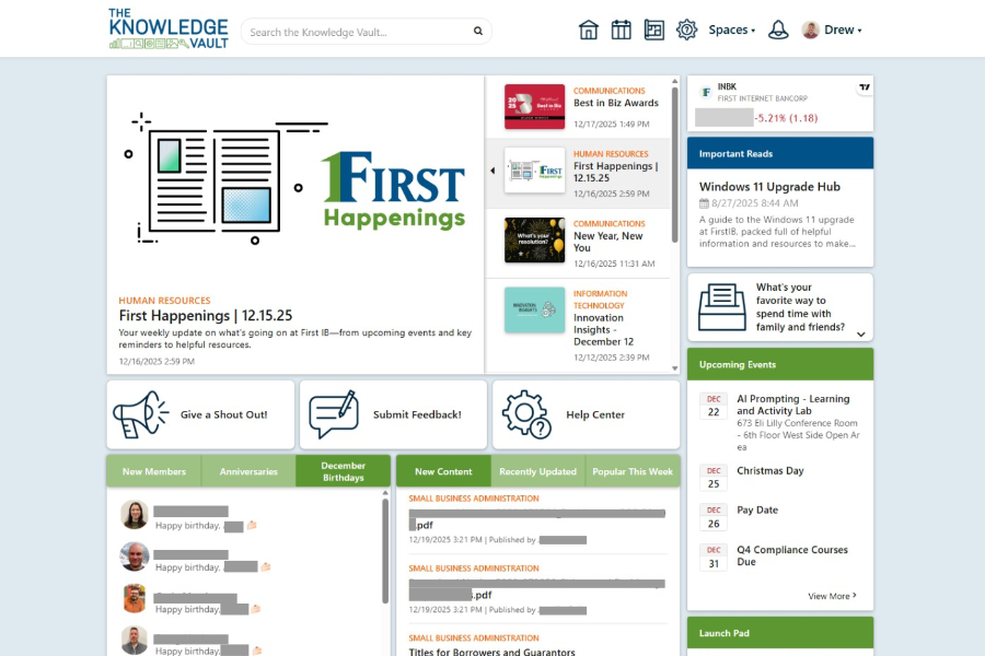 The Knowledge Vault — Intranet Redesign