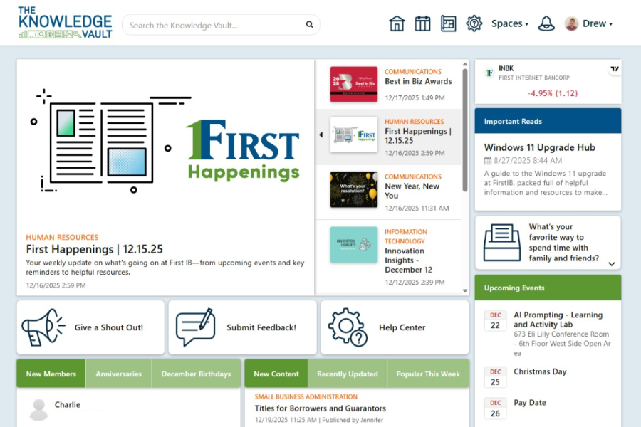The Knowledge Vault — Intranet Redesign